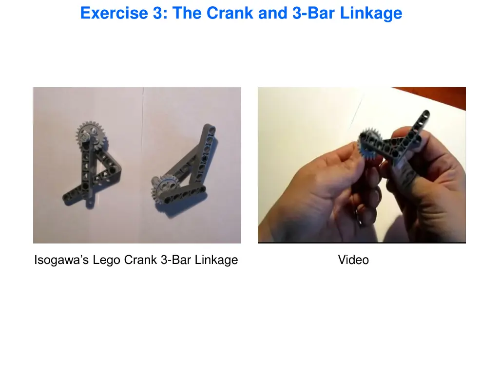 exercise 3 the crank and 3 bar linkage