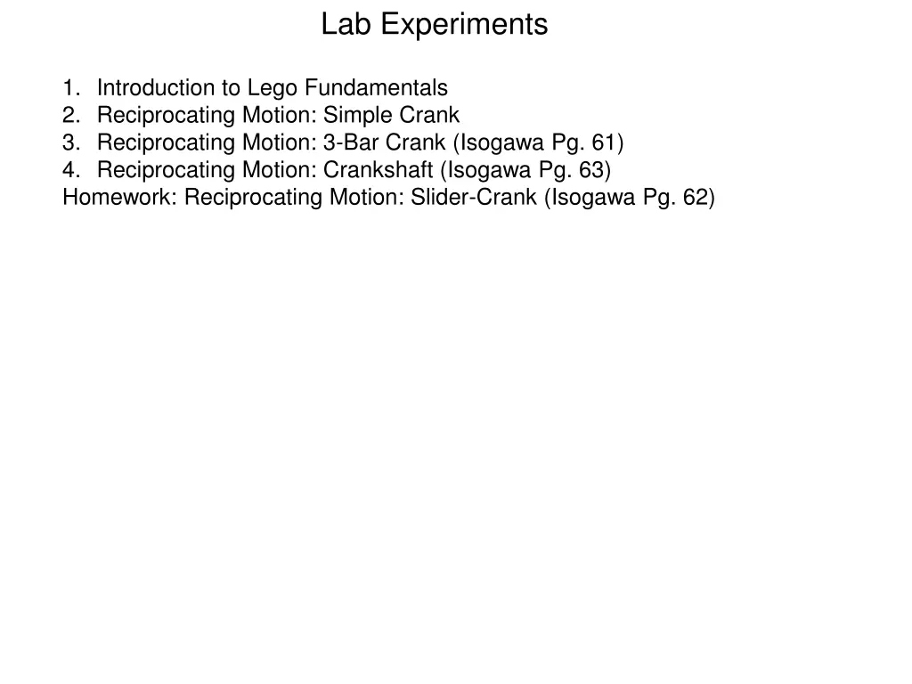 lab experiments