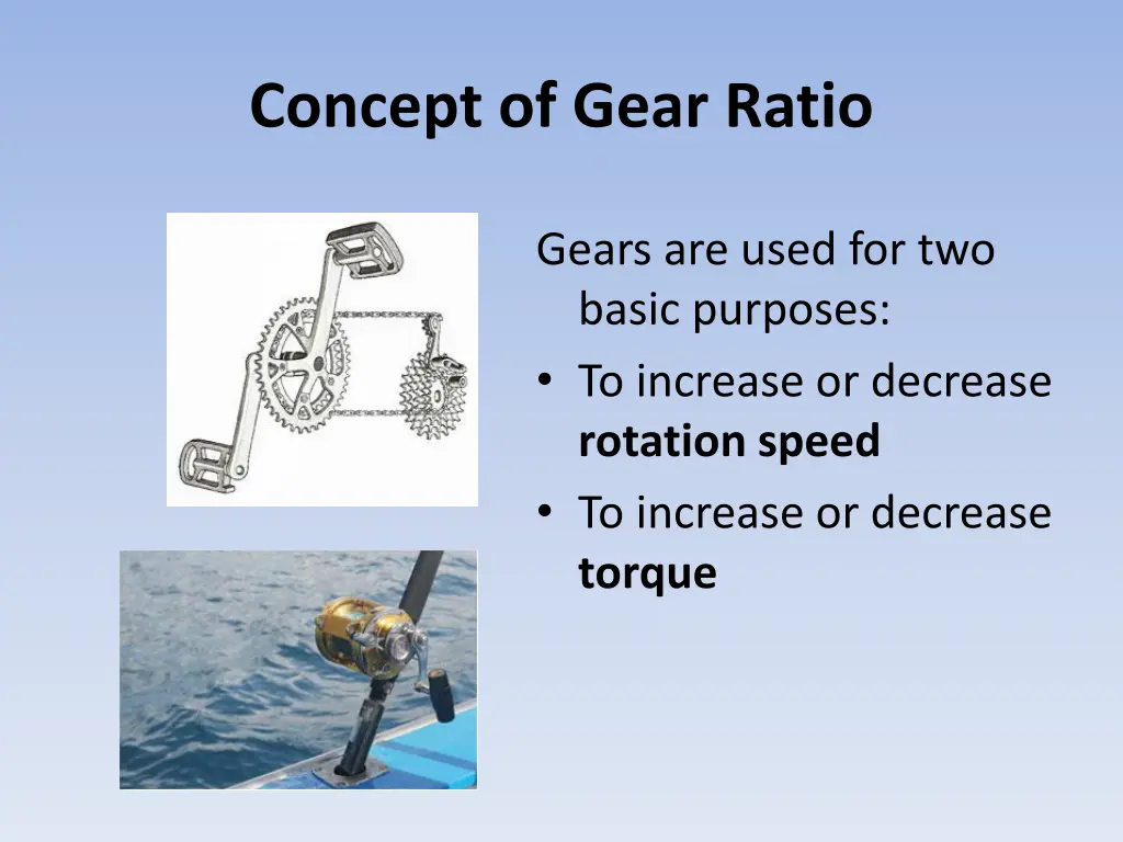 concept of gear ratio 1