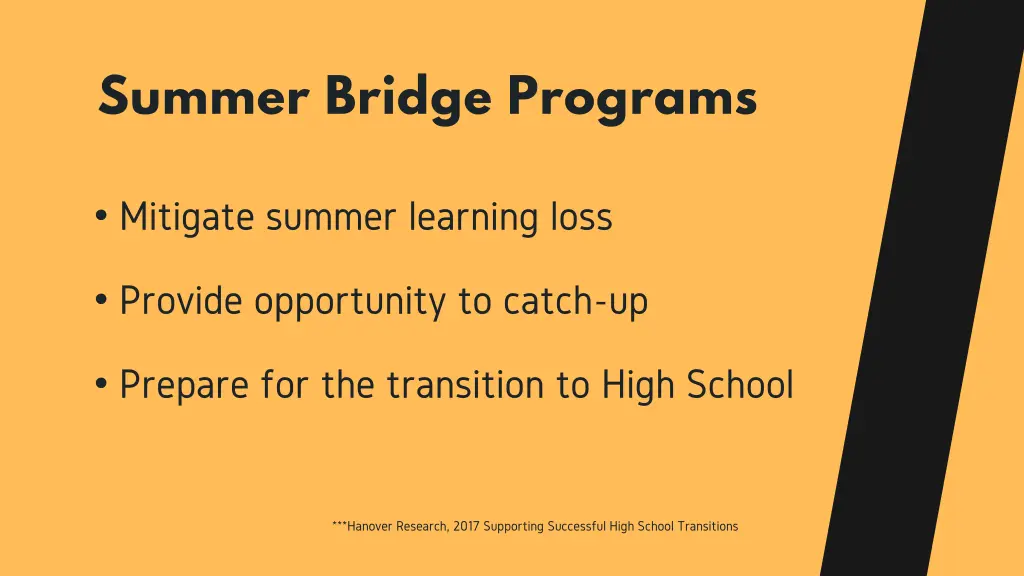 summer bridge programs