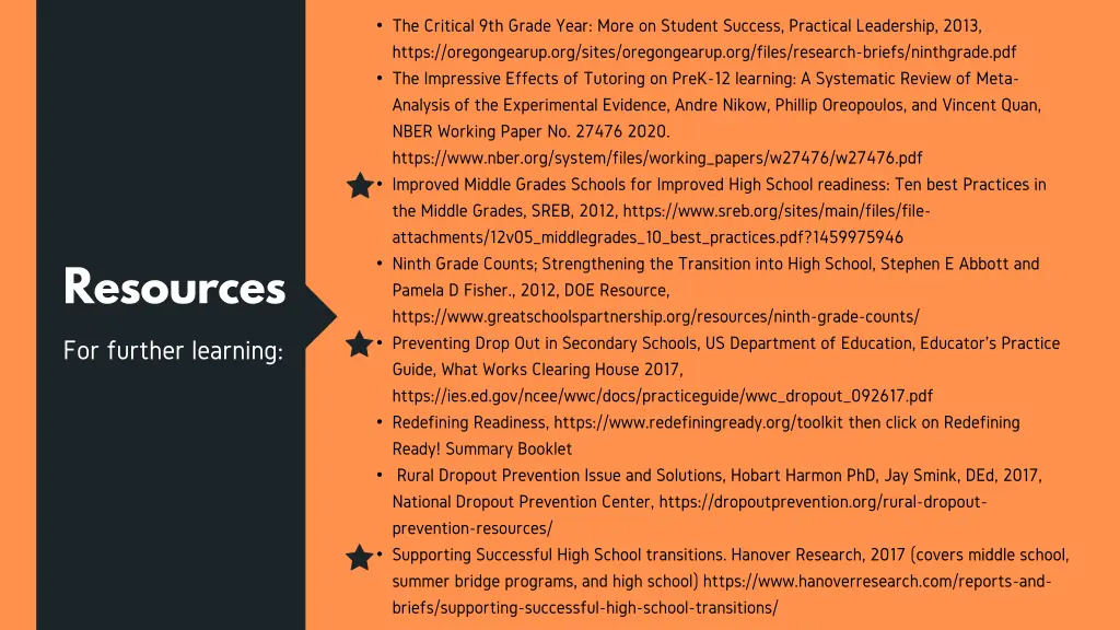 the critical 9th grade year more on student