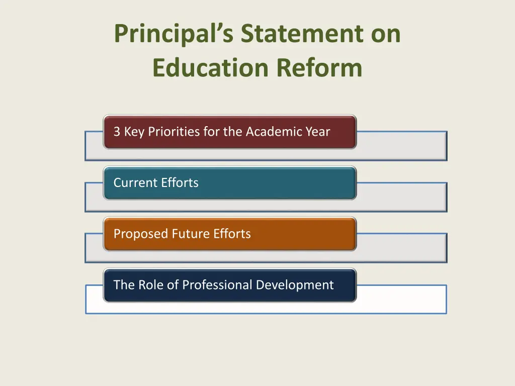 principal s statement on education reform