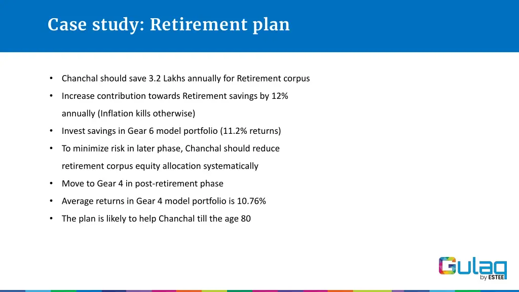 case study retirement plan