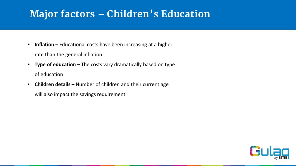 major factors children s education