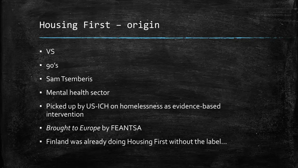 housing first origin