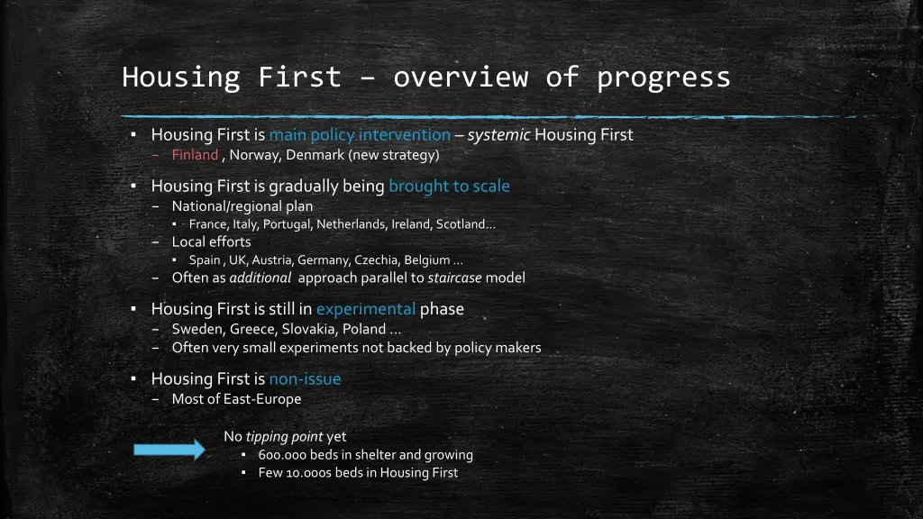 housing first overview of progress