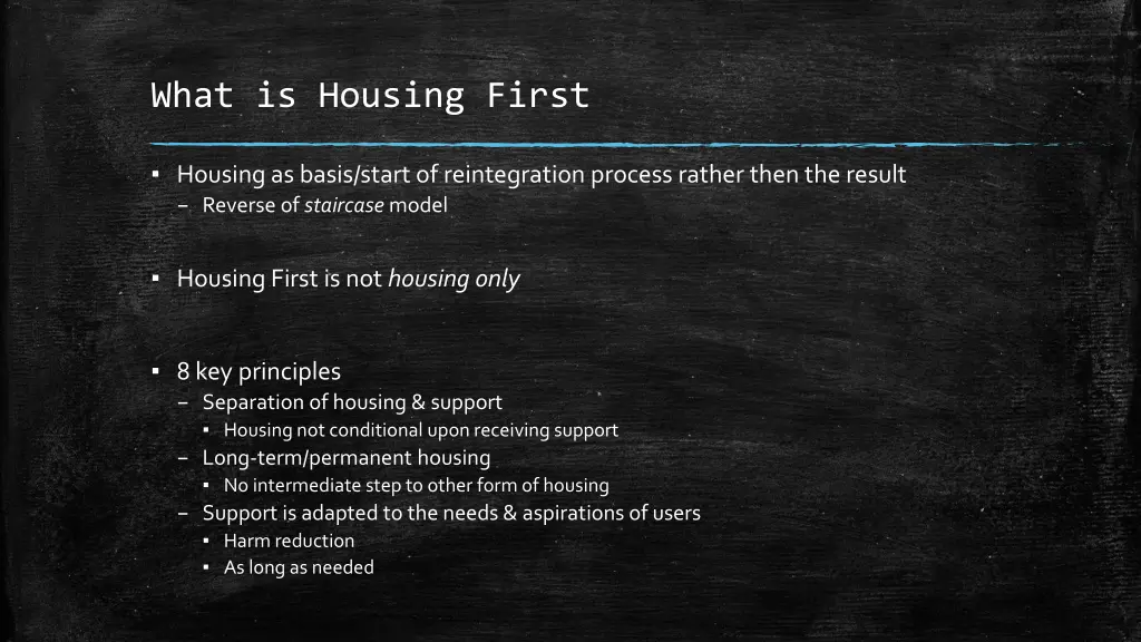 what is housing first