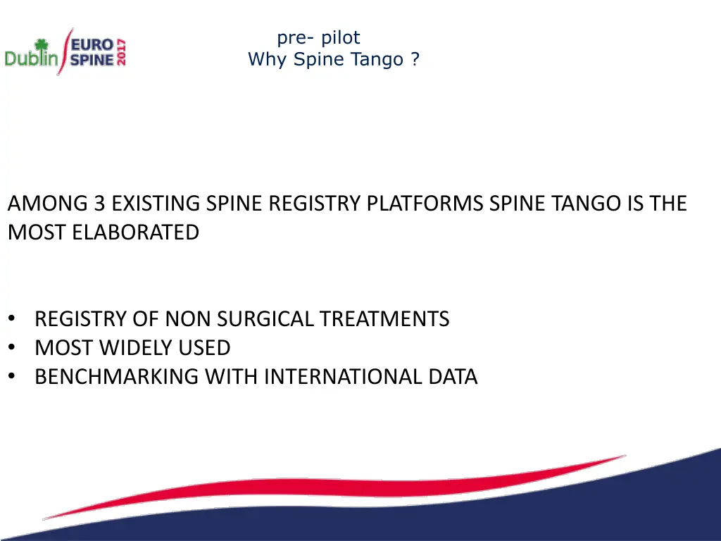 pre pilot why spine tango