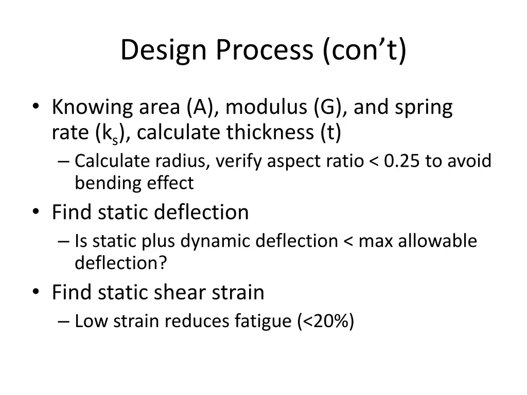 design process con t