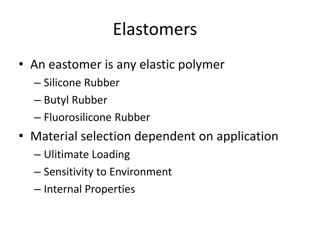 elastomers