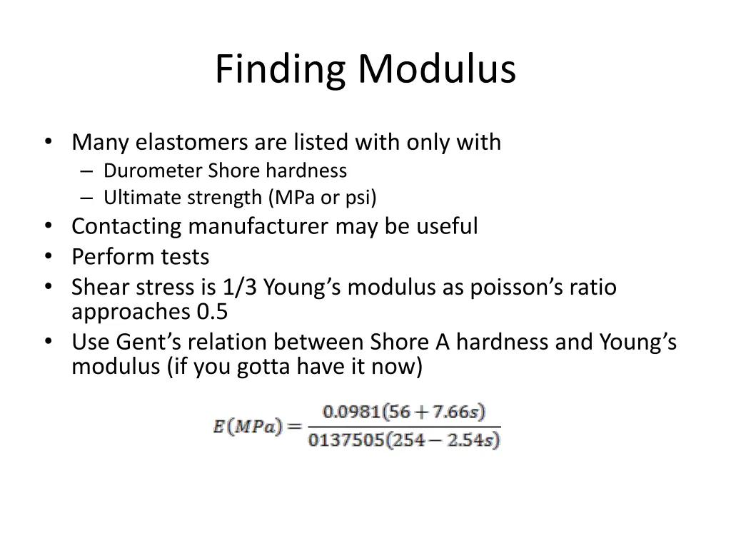 finding modulus