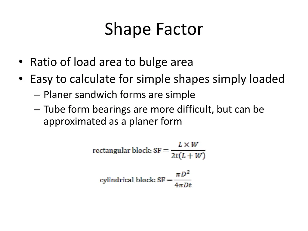 shape factor