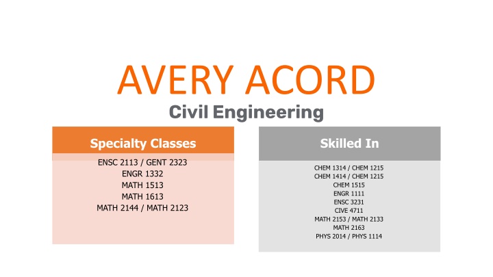 avery acord civil engineering