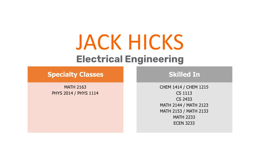 jack hicks electrical engineering