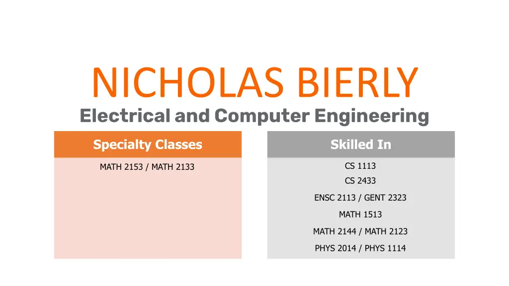 nicholas bierly electrical and computer