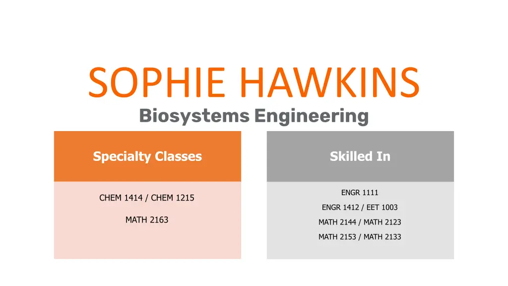 sophie hawkins biosystems engineering