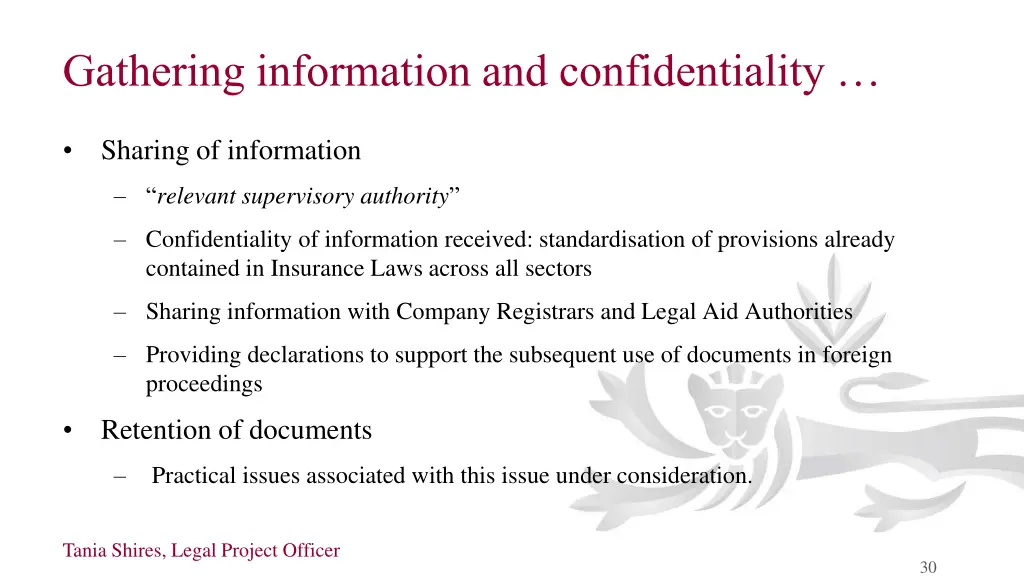 gathering information and confidentiality 1