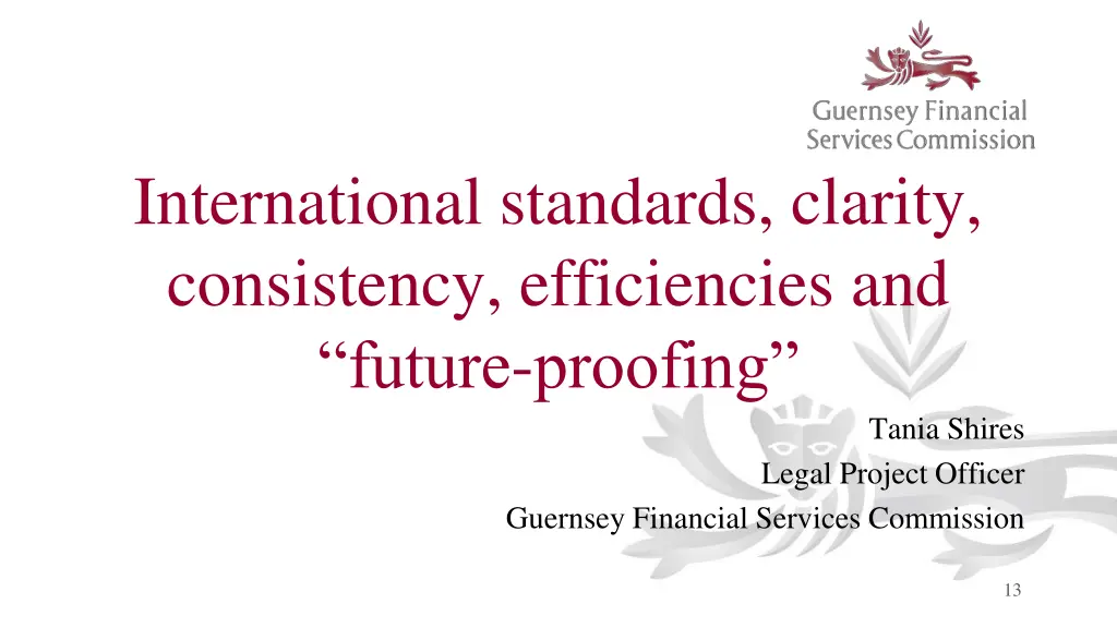 international standards clarity consistency