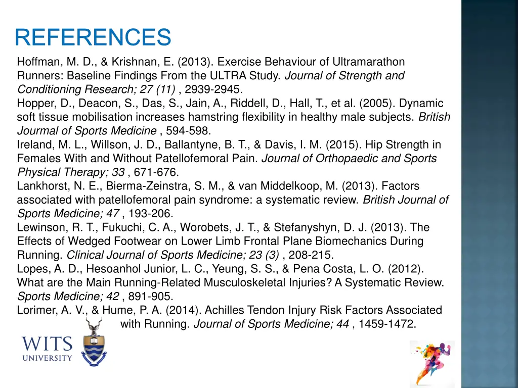 references hoffman m d krishnan e 2013 exercise