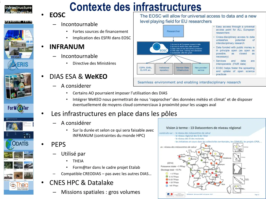 contexte des infrastructures