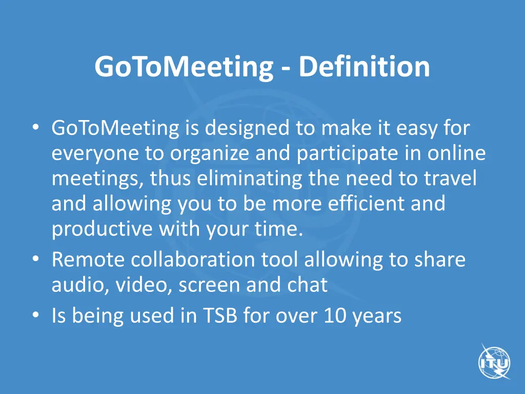 gotomeeting definition