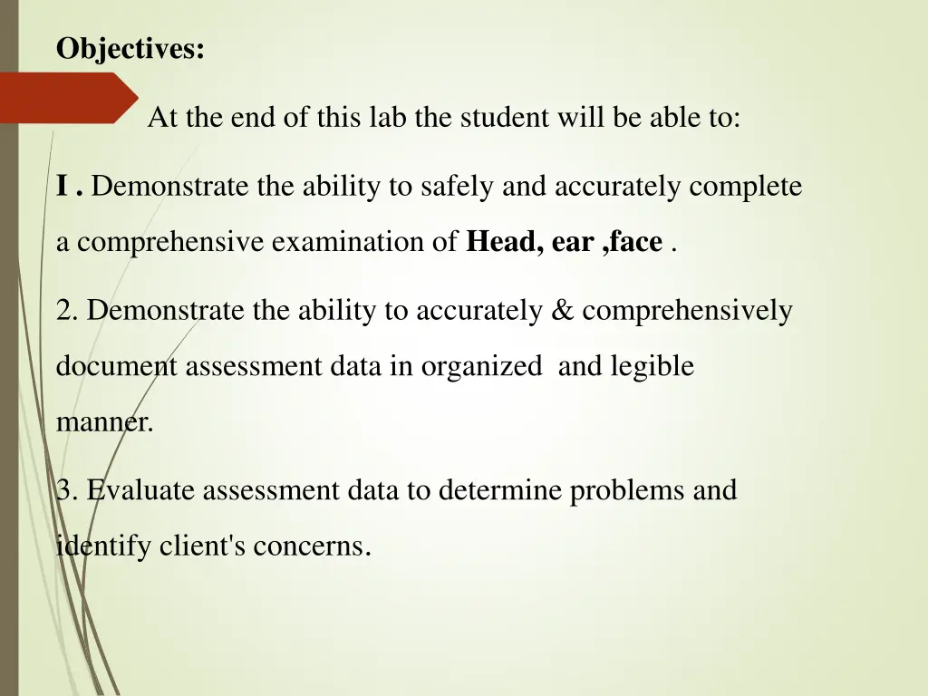 objectives