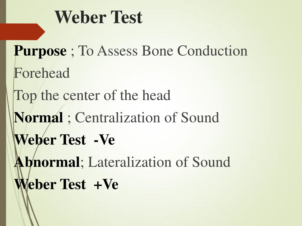 weber test