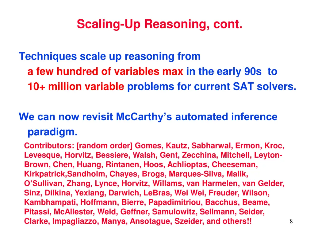 scaling up reasoning cont