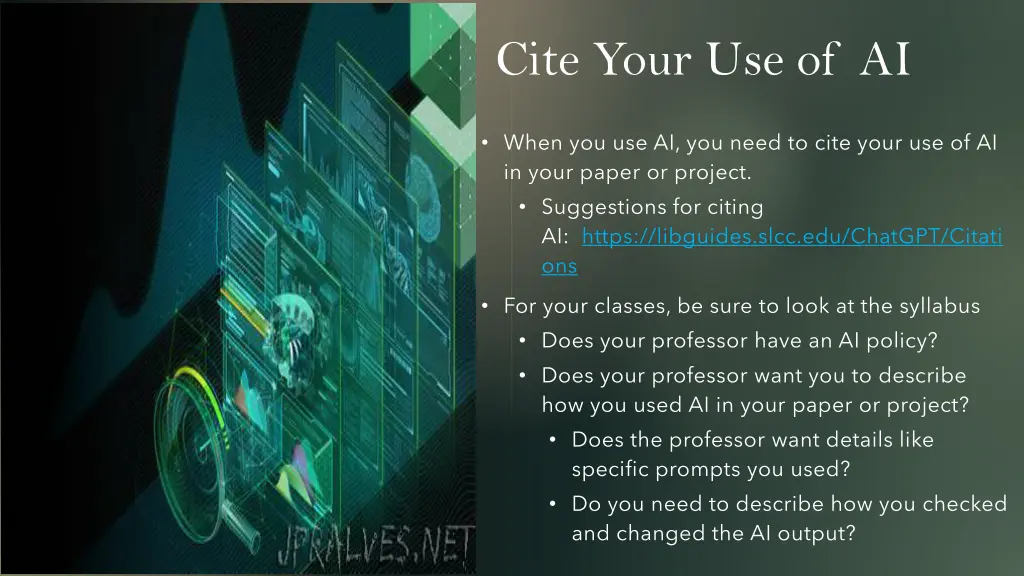 cite your use of ai