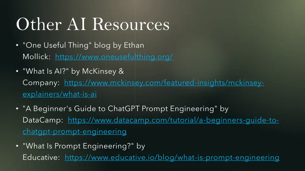 other ai resources