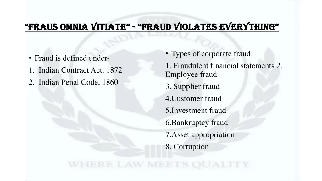 fraus omnia vitiate fraus omnia vitiate fraud