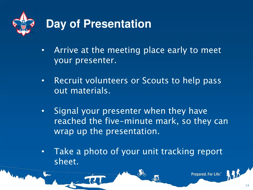 day of presentation