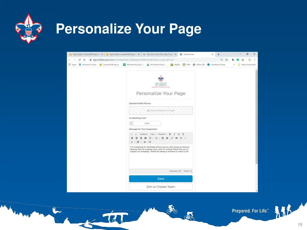 personalize your page