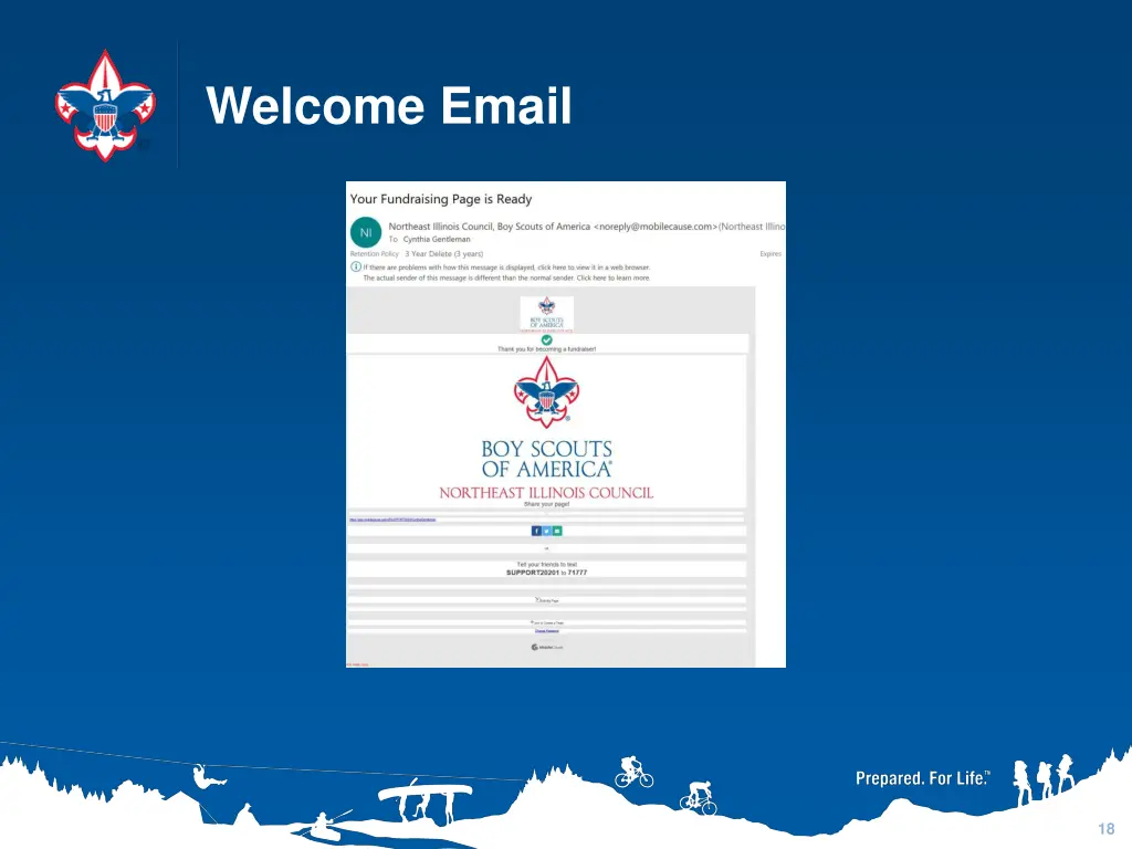 welcome email