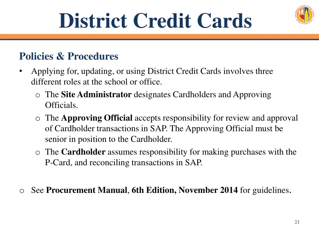 district credit cards