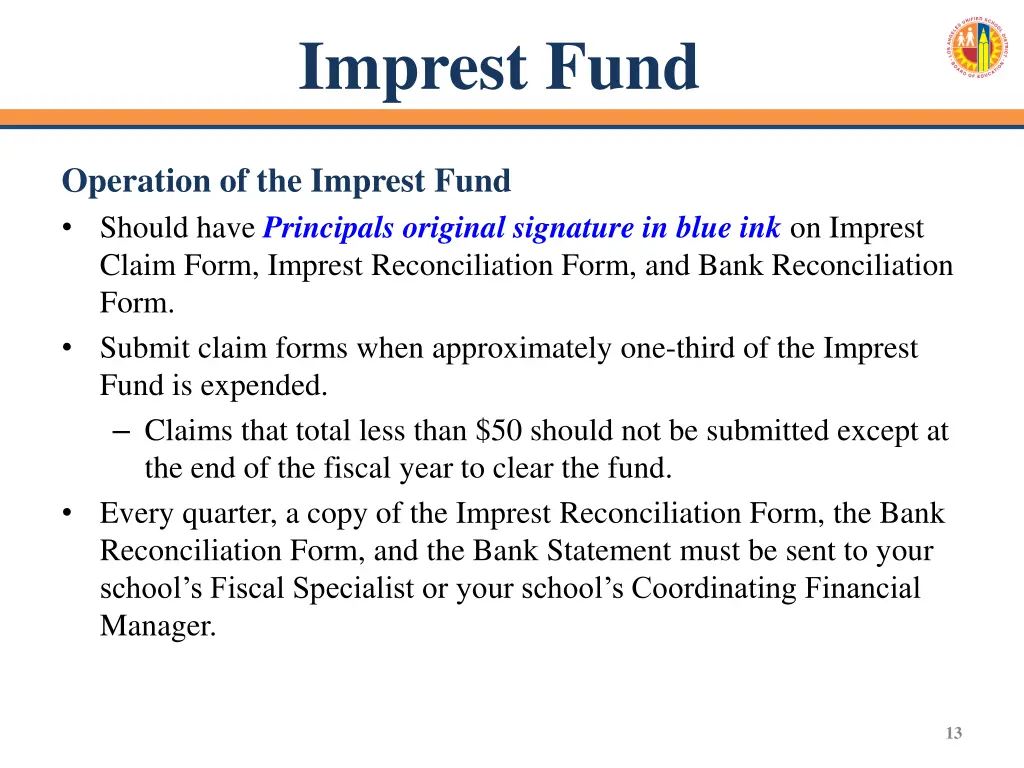 imprest fund 3