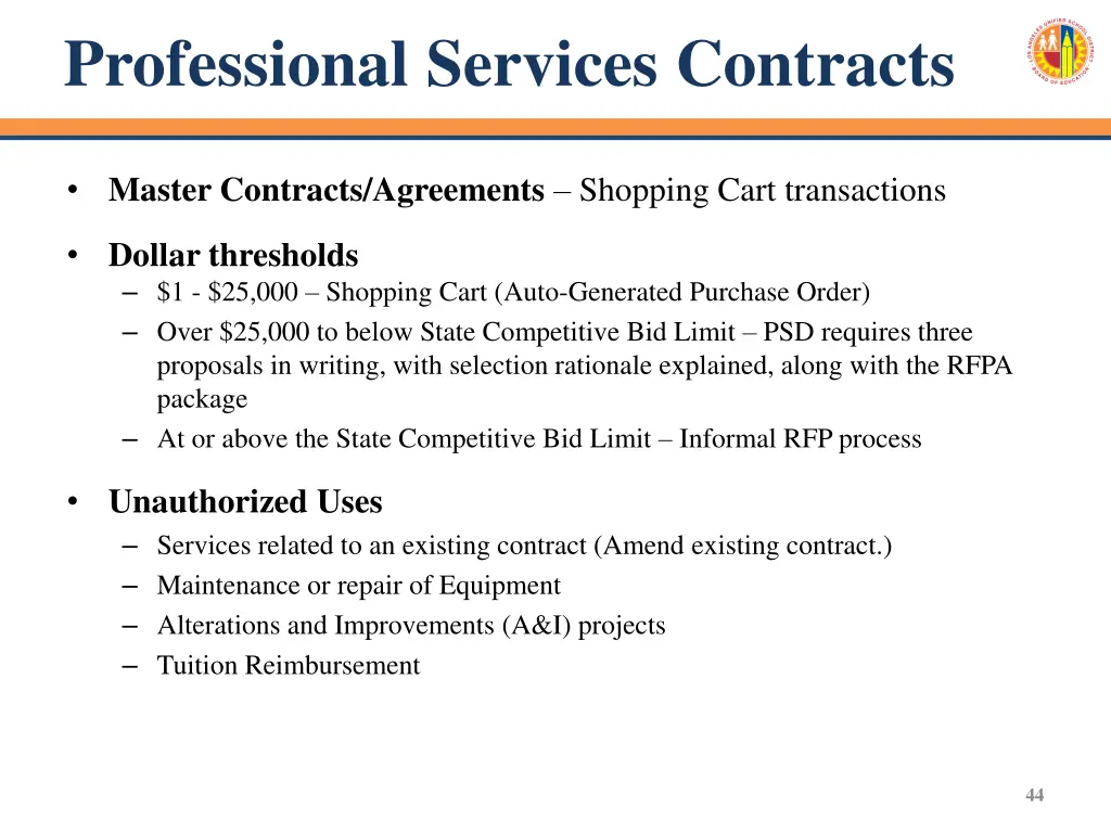 professional services contracts