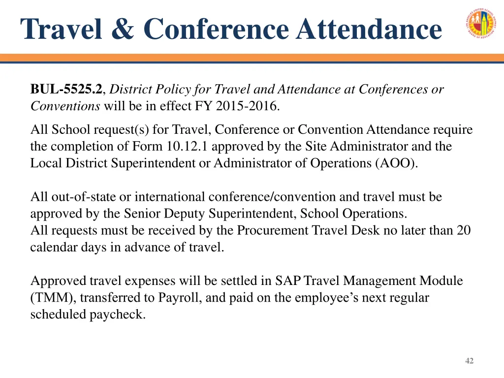 travel conference attendance