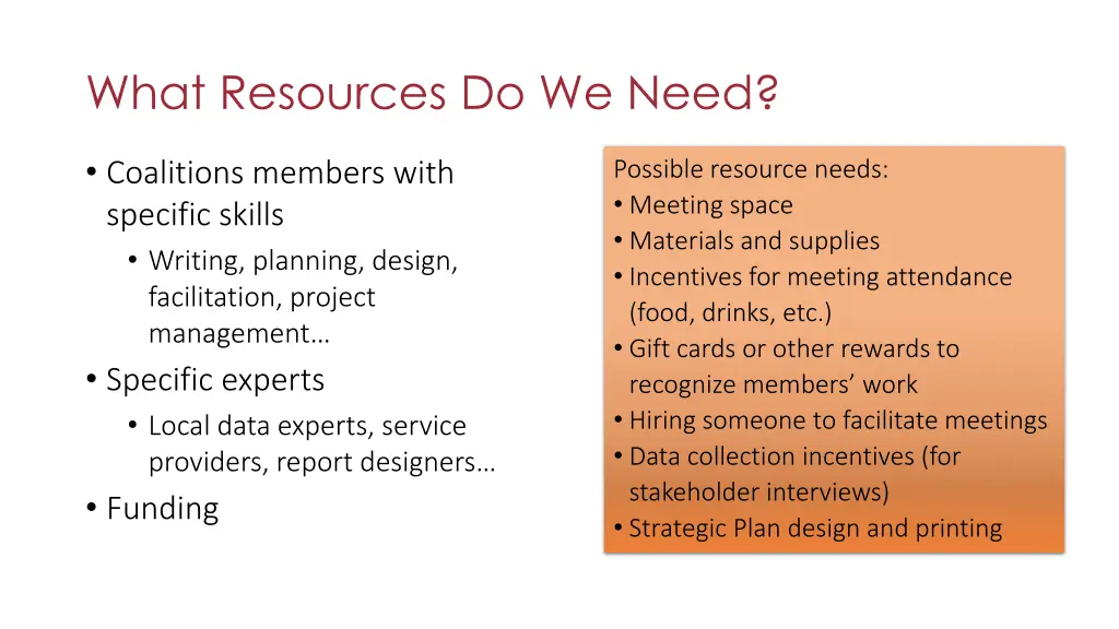 what resources do we need