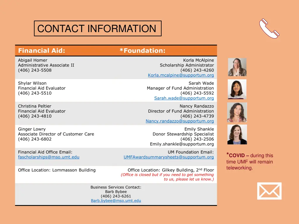 contact information