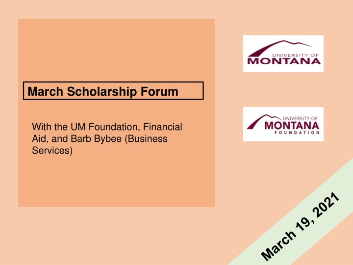 march scholarship forum