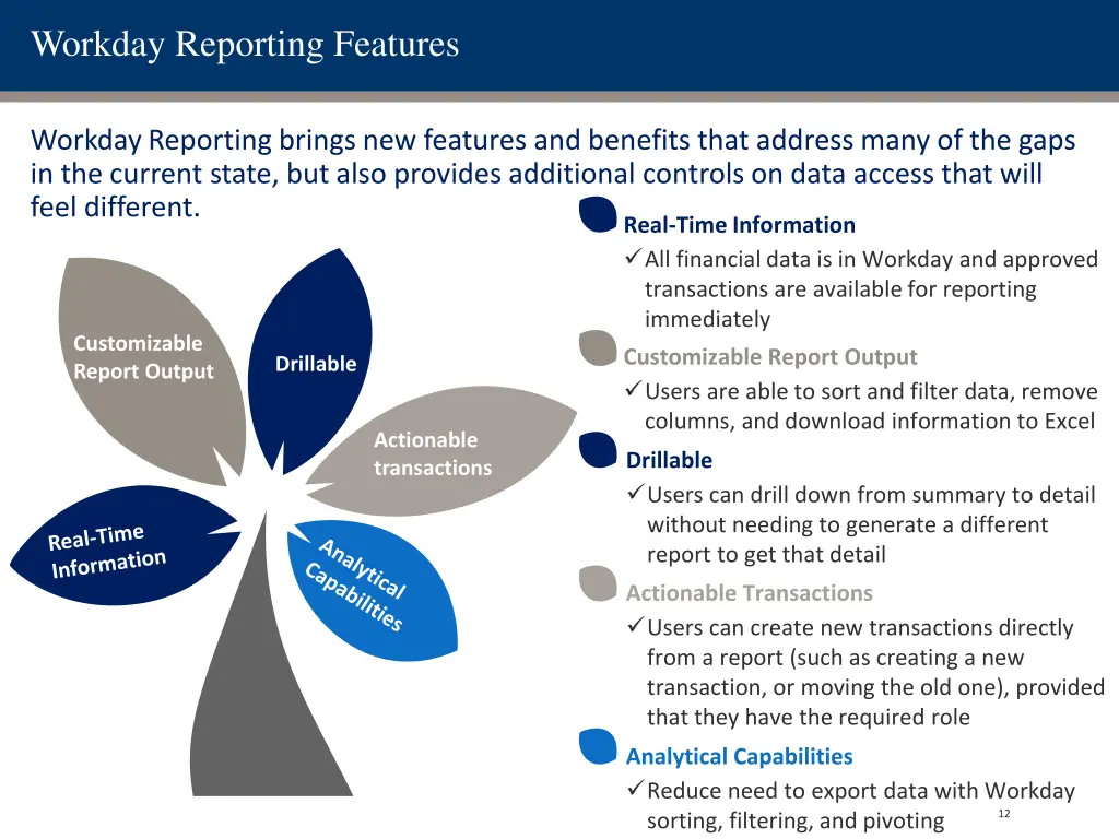 workday reporting features