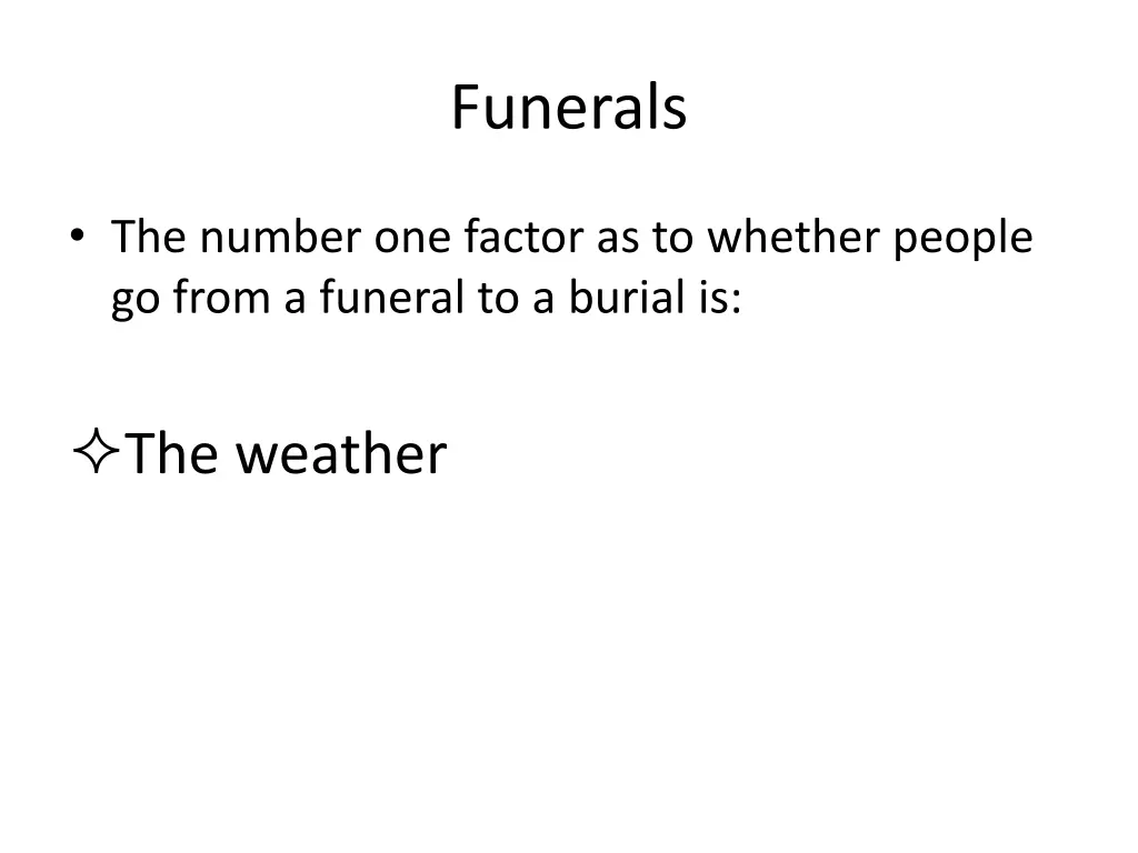 funerals