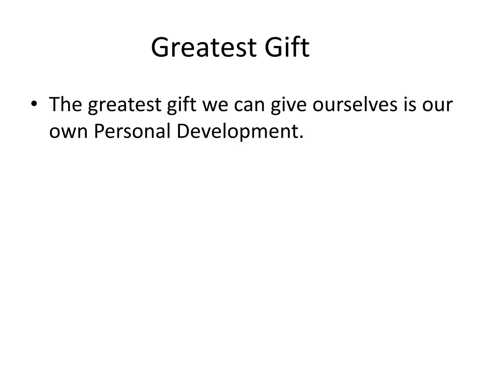 greatest gift