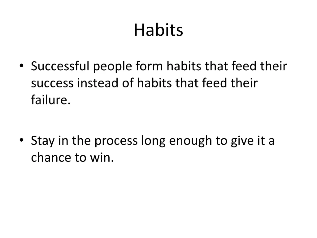 habits