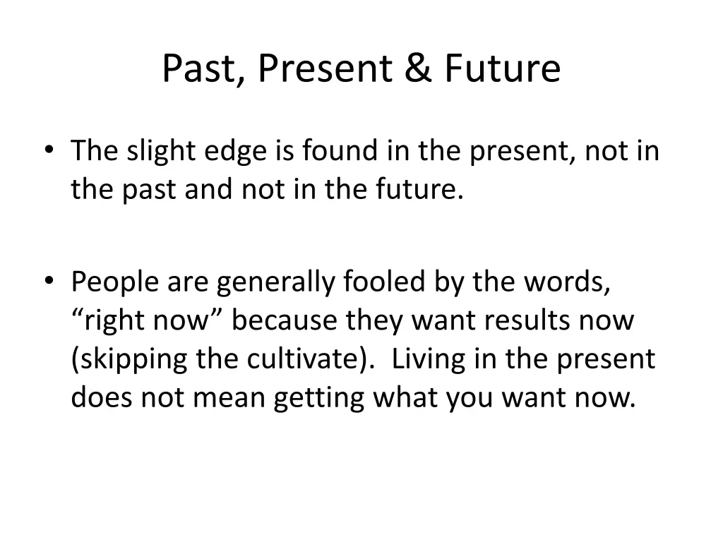 past present future