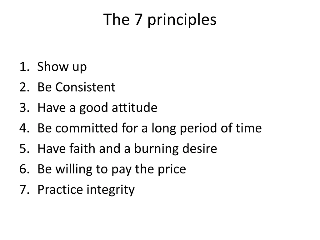 the 7 principles