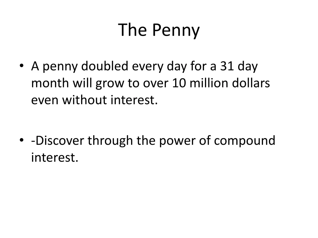 the penny