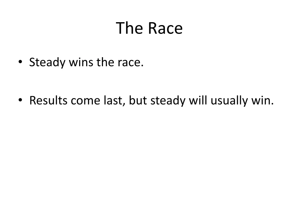 the race