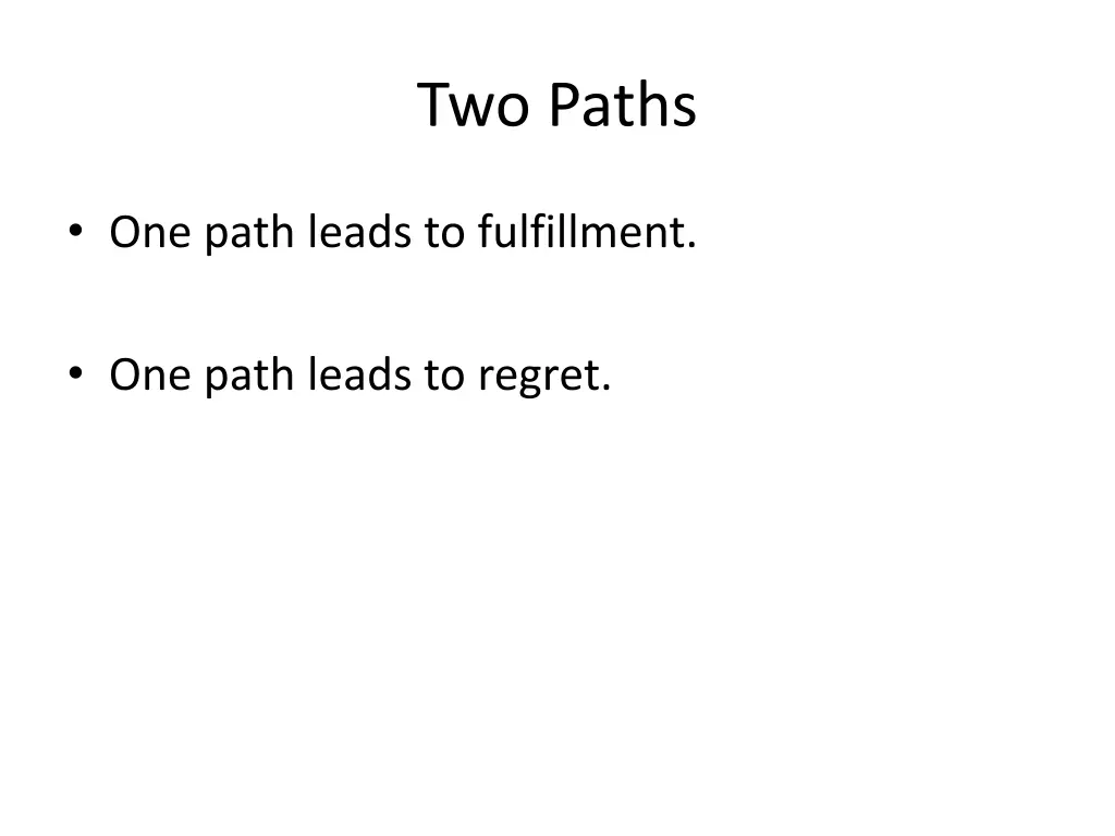 two paths